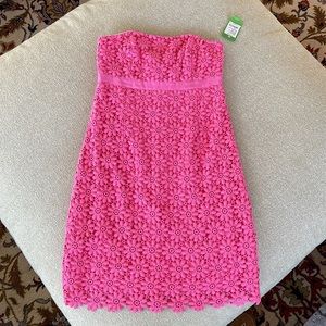 Lilly Pulitzer, pink strapless dress, size 6